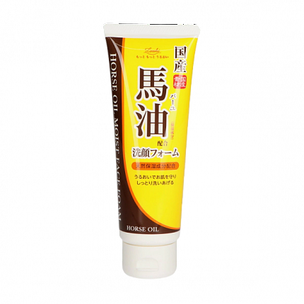 Пенка очищающая для умывания лица COSMETEX ROLAND Loshi Moist Aid Horse Oil Whipped с лошадиным маслом, 120 г