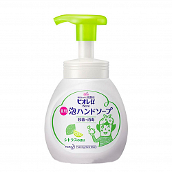 Пенное мыло для рук KAO Biore U Foaming Hand Soap Citrus, с антибактериальным эффектом и ароматом цитрусовых, 250мл.