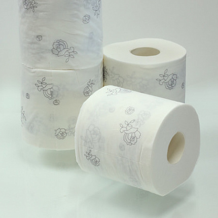 Парфюмированная двухслойная туалетная бумага SHIKOKU TOKUSHI Just Relax & Softness Black Rose с ароматом черной розы, 12 рулонов × 30 м