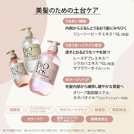 Увлажняющий кондиционер KOSE Bioliss Pure Retouch для сухих, пористых или поврежденных волос, 480 мл