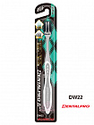 Зубная щетка Dentalpro DW22 Black-Dia Super-fine Hair Wide с платиновой коллоидной керамикой, с широкой головкой и ультратонкими щетинками (средней жесткости), корпус белый