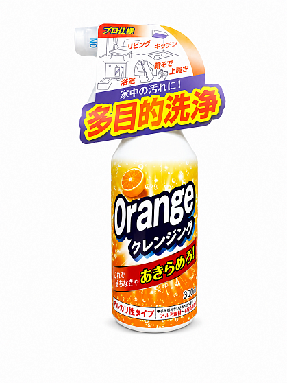 Универсальное чистящее средство YUWA Tomokazu Orange Cleansing с маслом апельсина против жира, наклеек и стойких загрязнений, 300 мл