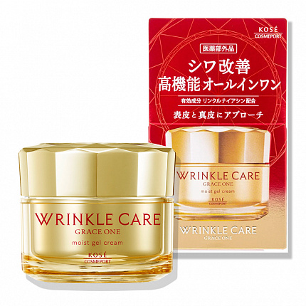 Увлажняющий гелеобразный крем для лица против морщин KOSE Grace One Wrinkle Care Moist Gel Cream, 100 г