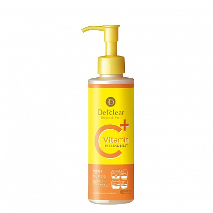 Пилинг-скатка для лица MEISHOKU Detclear Bright & Peel Peeling Jelly с AHA- и BHA-кислотами, витамином C и фруктовым ароматом, 180 мл