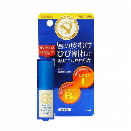 Питательный бальзам для губ OMI Menturm Lip Stick Cn с аллантоином и витаминами Е и В6, без аромата, 3,2 г