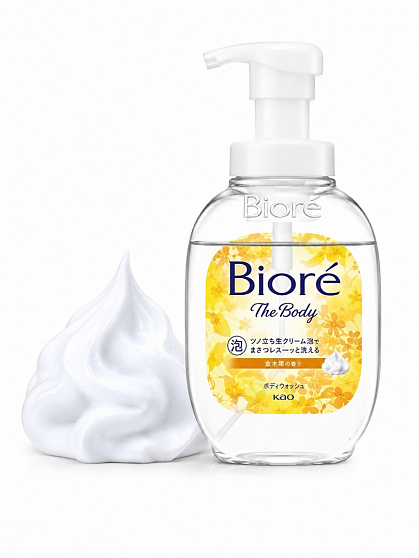 Жидкое мыло-пенка для тела KAO Biore U Osmanthus, с ароматом османтуса, 540 мл