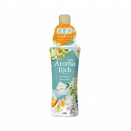 Кондиционер для белья Lion Aroma Rich Claire с богатым ароматом натуральных масел, 480 мл